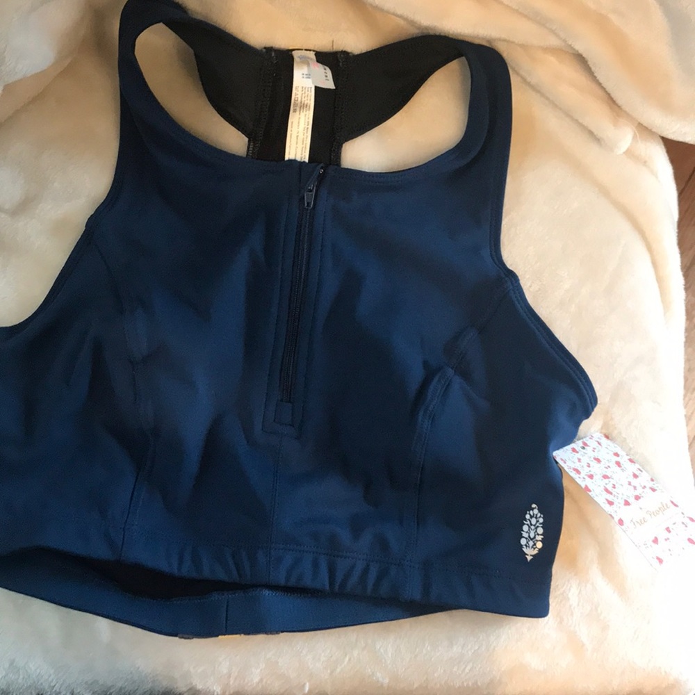 Free People Navy Sports Bra